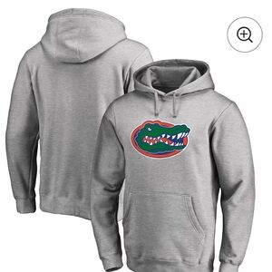 Nike Gray Crewneck Hoodie with Green & Orange Alligator Logo